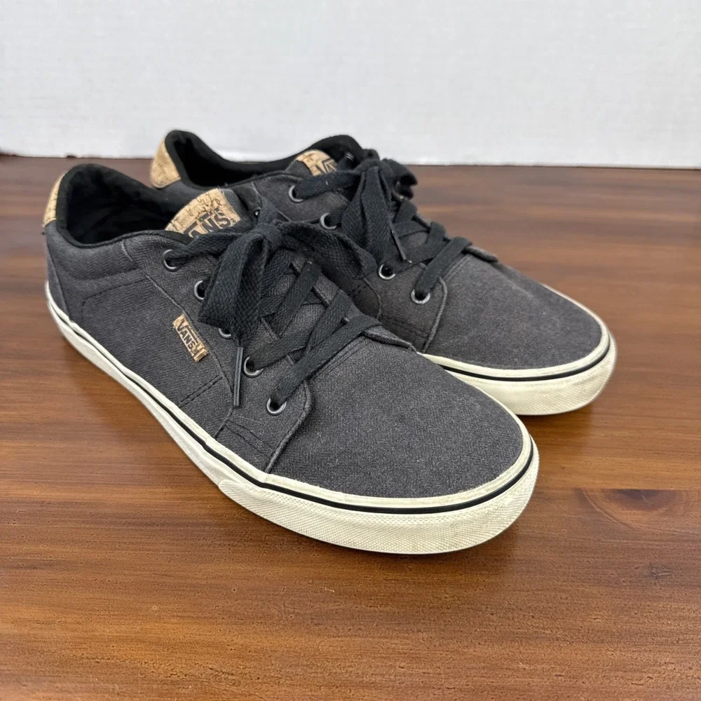 Men's Vans Bishop Low-Top Charcoal Shoes Gum Sole Size 9‎